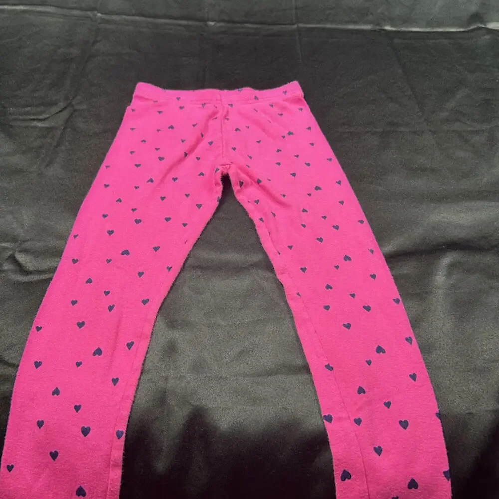 Gymboree Girls Pink Leggings Navy Blue‎ Hearts Size 6Y